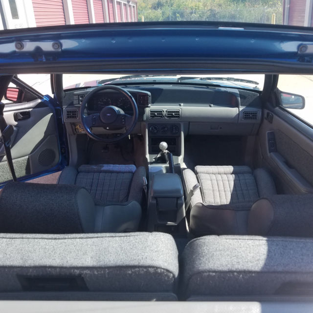 1989 Blue Ford Mustang Hatchback