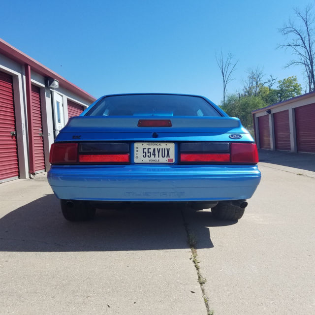 1989 Blue Ford Mustang Hatchback