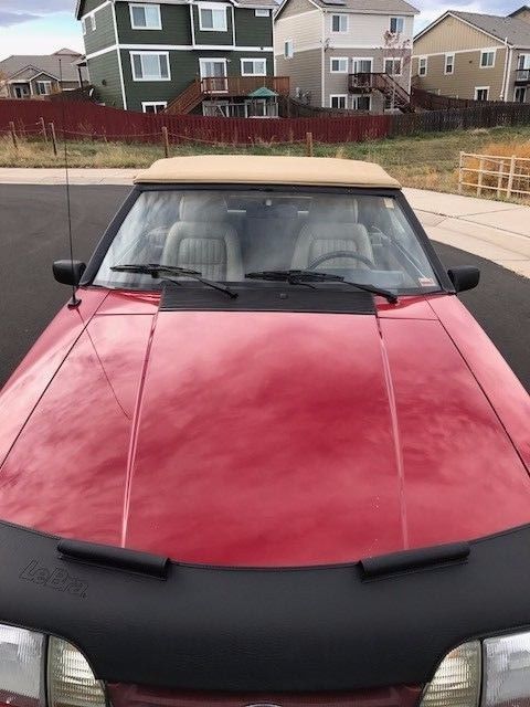 1989 RED Ford Mustang Convertible