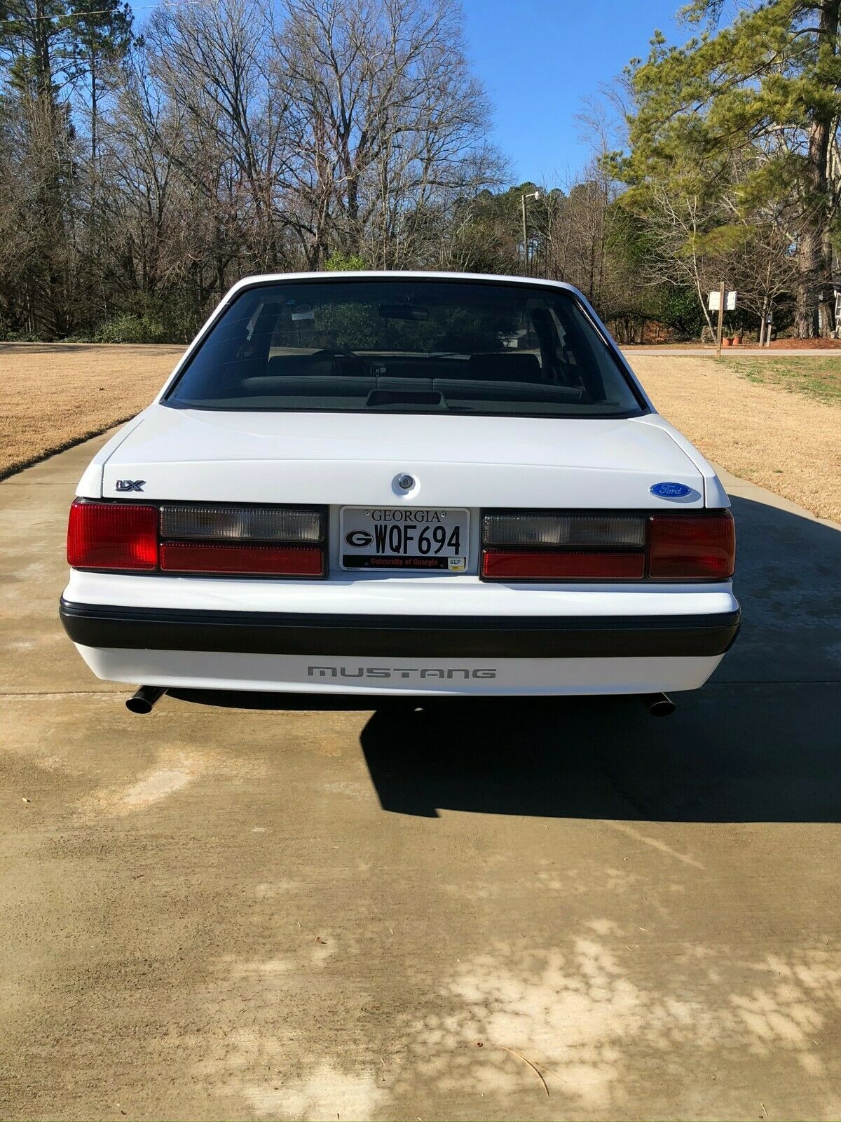 1989 White Ford Mustang Coupe