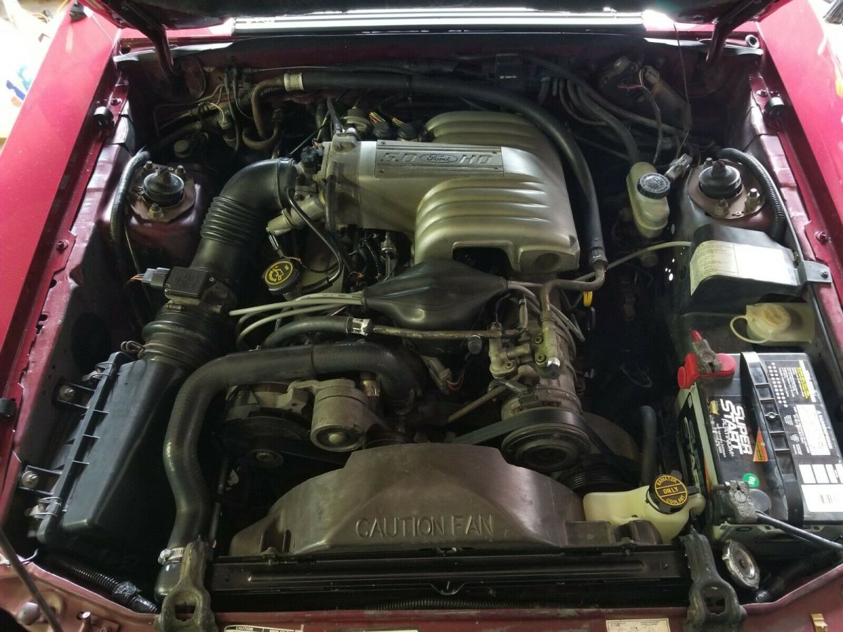 1989 Red Ford Mustang Coupe