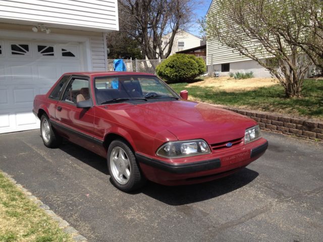 1989 Red Ford Mustang Coupe