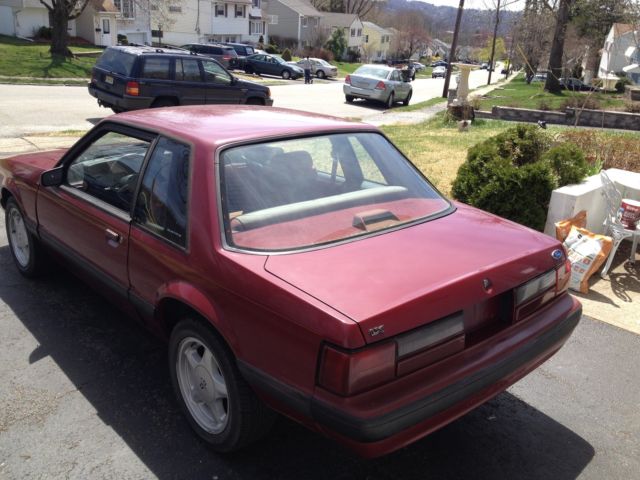 1989 Red Ford Mustang Coupe