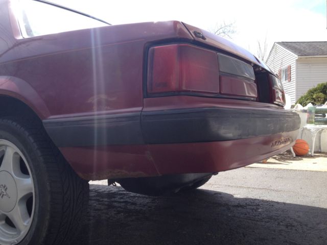 1989 Red Ford Mustang Coupe