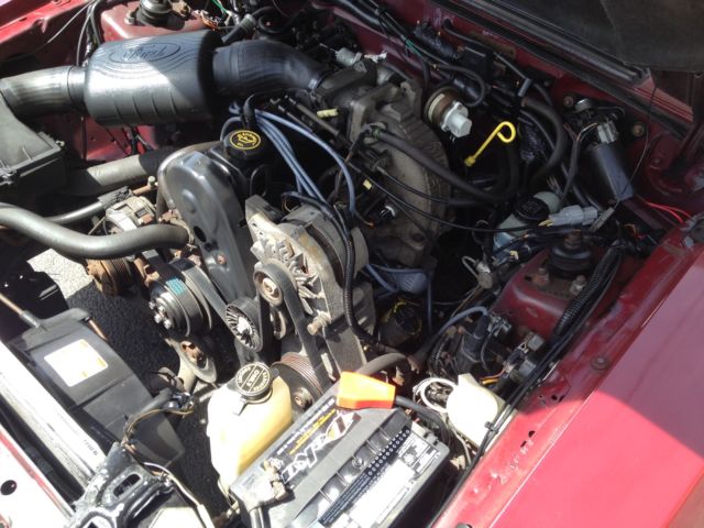 1989 Red Ford Mustang Coupe