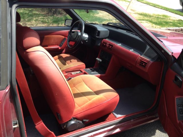 1989 Red Ford Mustang Coupe