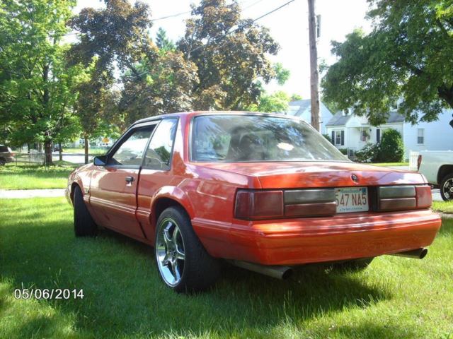 1989 Red Ford Mustang Coupe