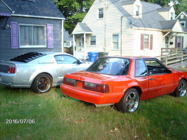 1989 Red Ford Mustang Coupe