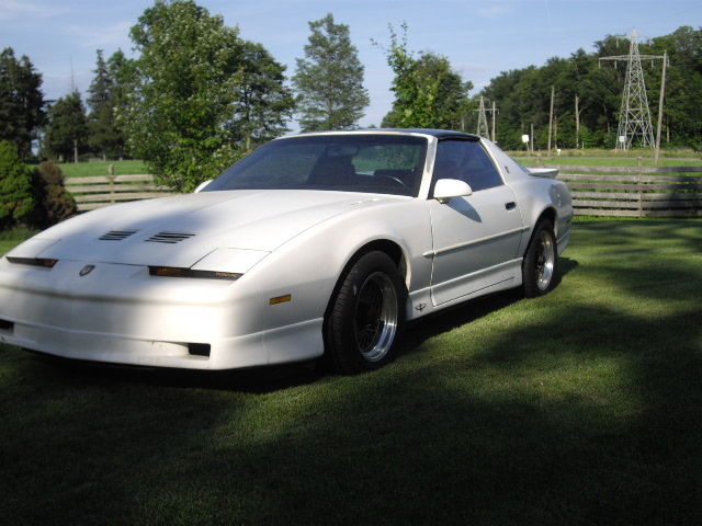 1989 white Pontiac Trans Am 2dr
