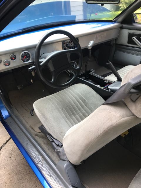 1989 Blue Pontiac Firebird Hatchback