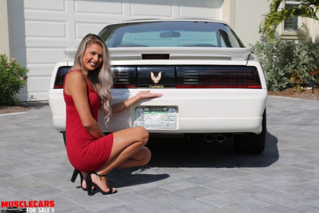 1989 White Pontiac Trans Am Coupe T Top