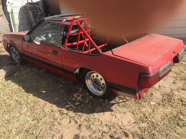 1989 Red Ford Mustang Convertible