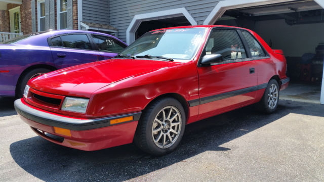 1989 Red Dodge Shadow Coupe