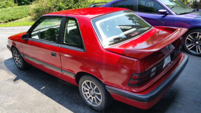 1989 Red Dodge Shadow Coupe