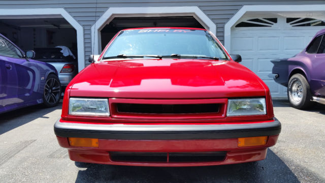 1989 Red Dodge Shadow Coupe