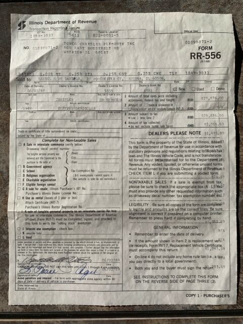 1989 Tan Chrysler Other Convertible