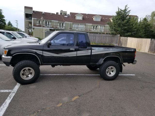 1989 Black Toyota Tacoma Extended Cab Pickup