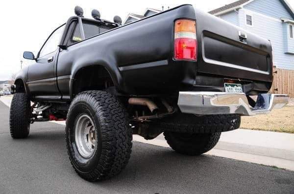 1989 Black Toyota Pickup Standard Cab Pickup