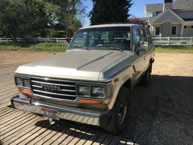 1989 Beige metallic Toyota Land Cruiser