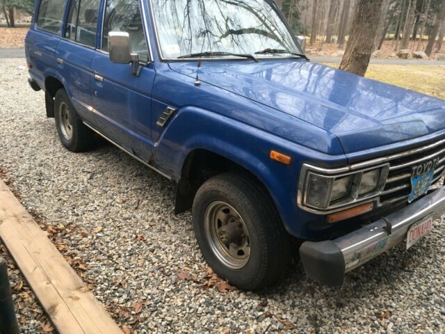 1989 Blue Toyota Land Cruiser Wagon