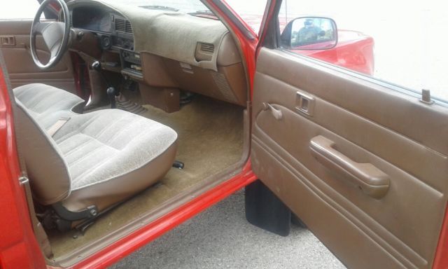 1989 Red Toyota Pickup Standard Cab Pickup