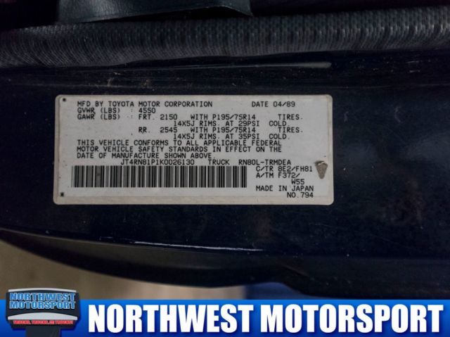 1989 Blue Toyota Other --