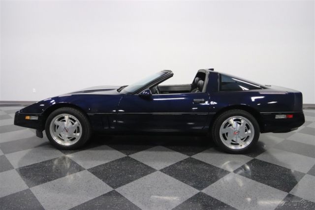 1989 Blue Chevrolet Corvette