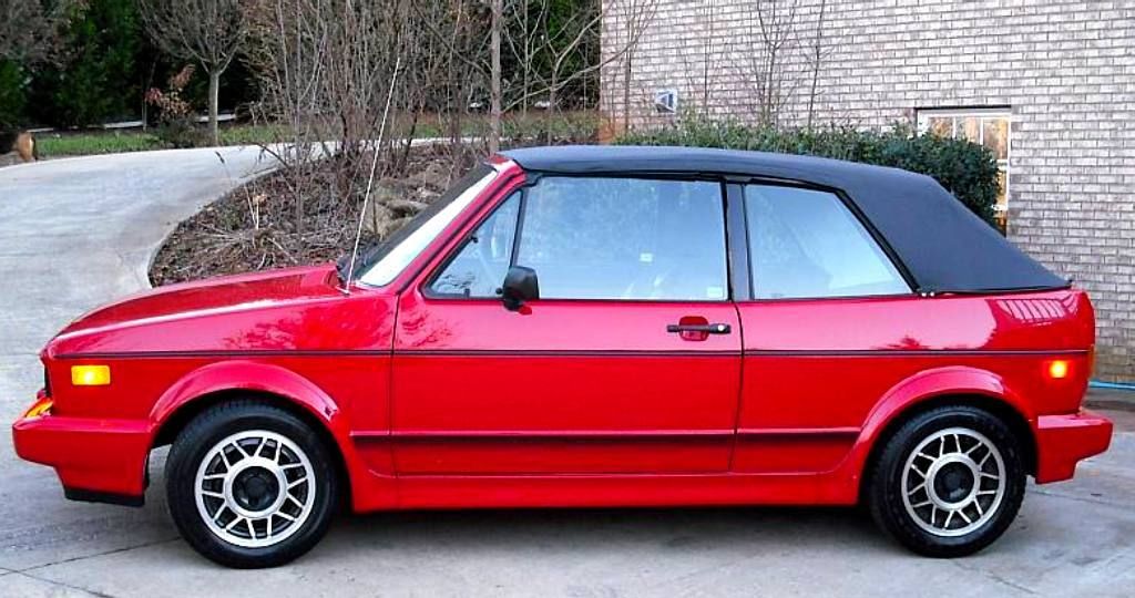 1989 Red Volkswagen Cabrio Convertible