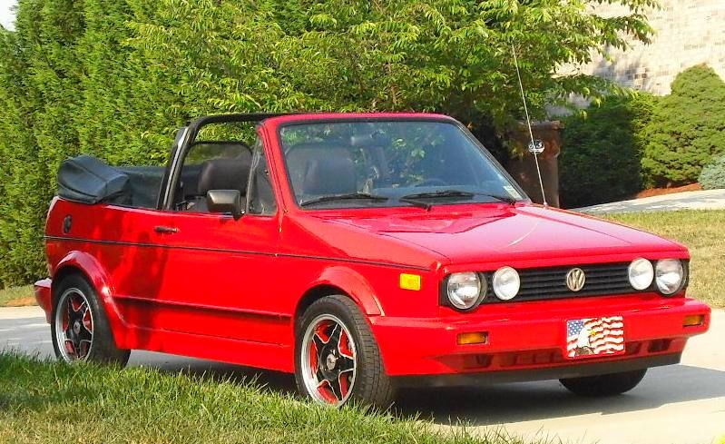 1989 Red Volkswagen Cabrio Convertible