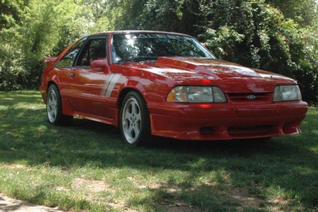 1990 Red Ford Mustang Hatchback