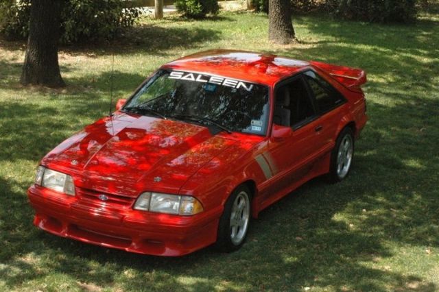 1990 Red Ford Mustang Hatchback