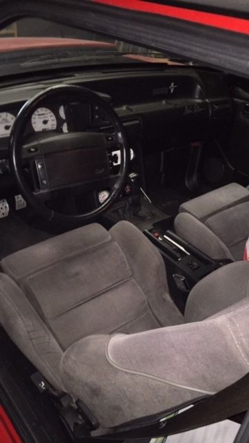 1990 Red Ford Mustang Hatchback