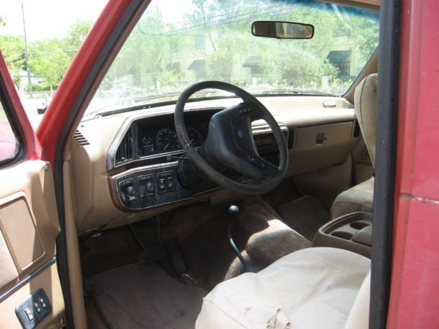 1990 Red Ford Bronco SUV