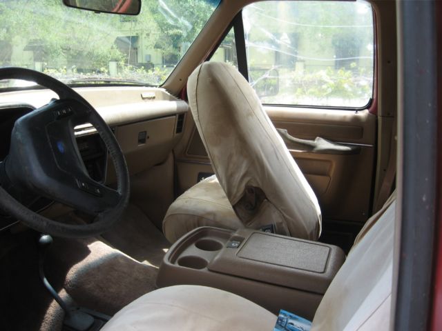 1990 Red Ford Bronco SUV