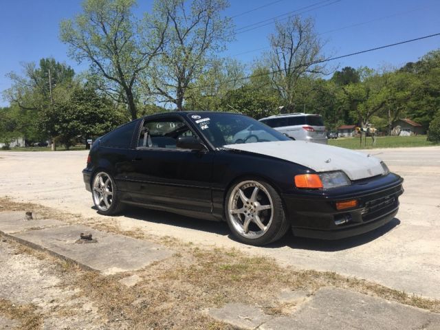 1990 Black Honda CRX Hatchback