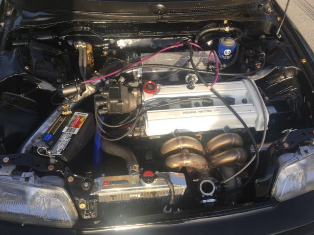 1990 Black Honda CRX Hatchback