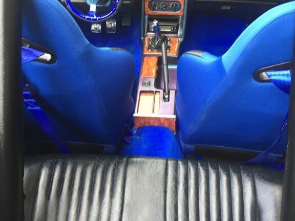 1990 Black and blue Ford Mustang