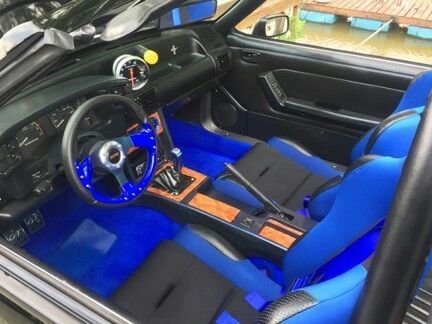 1990 Black and blue Ford Mustang