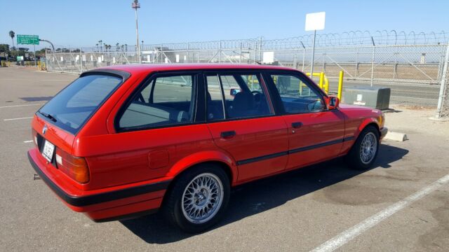 1990 Red BMW 3-Series Wagon