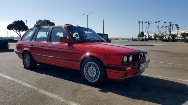 1990 Red BMW 3-Series Wagon