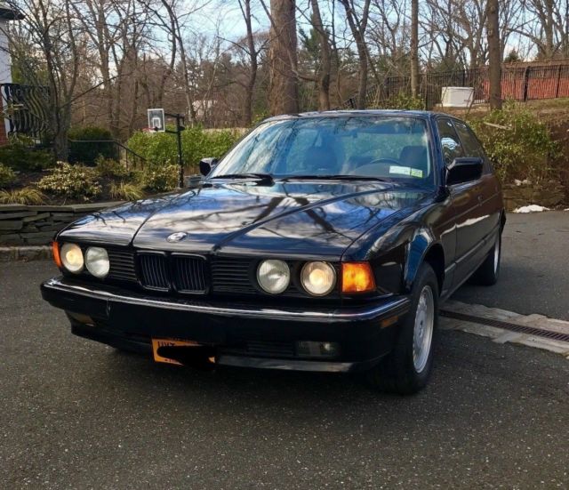 1990 Black BMW 7-Series Sedan