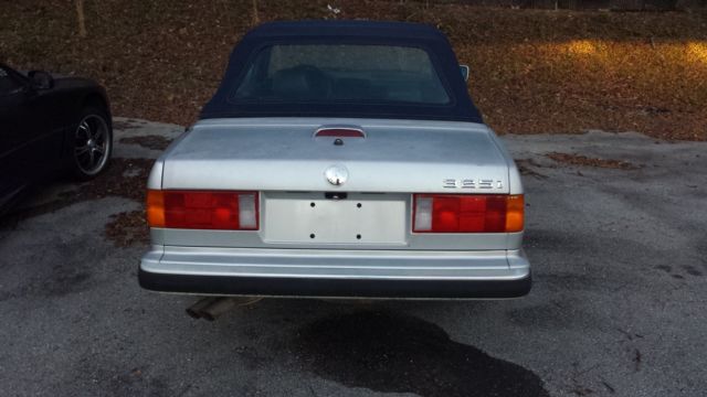 1990 Silver BMW 3-Series Convertible