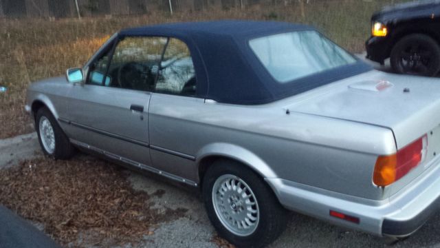 1990 Silver BMW 3-Series Convertible