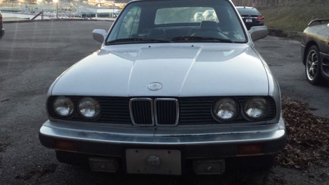 1990 Silver BMW 3-Series Convertible
