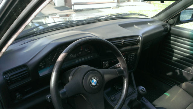 1990 Black BMW 3-Series Convertible