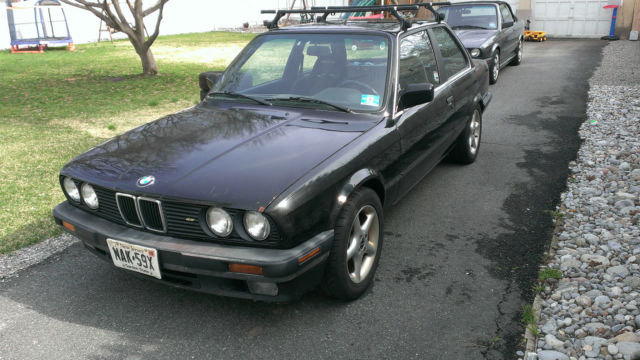 1990 Black BMW 3-Series Convertible