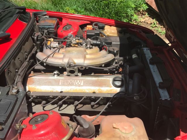 1990 Red BMW 3-Series Convertible