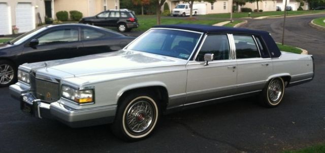 1990 White Cadillac Brougham
