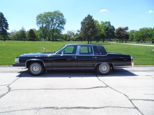 1990 Black Cadillac Brougham Sedan