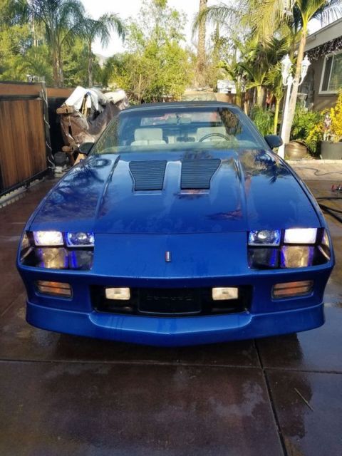 1990 Blue Chevrolet Camaro Convertible